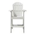 thumbnail image 2 of Musser Outdoor Adirondack Chair Wooden Patio Chair Lounge Chair White, 2 of 8
