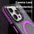 thumbnail image 4 of Luxury Matte Frosted Bicolor Magnetic Phone Case For iPhone 16 15 14 13 12 Pro Max Plus Translucent Wireless Charge Hard Cover white For iPhone 16 ProMax, 4 of 6