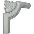 thumbnail image 2 of 4 1/8"H x 4 1/8"W, Bradford Leaf Panel Moulding Corner (matches moulding PML01X01BR), 2 of 7