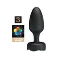thumbnail image 4 of Pretty Love Osborn Plug Anal Vibrant Moyen avec Lumière Inférieure RVB, Noir, 4 of 5