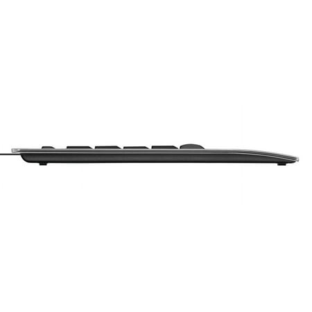 Logitech - K740 Full-size Wired Scissor Illuminated Keyboard - Black