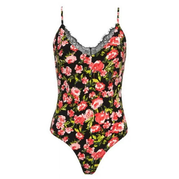 Leith Lace Trim Thong Bodysuit, SIze XS