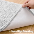 thumbnail image 5 of XWZO Super Soft Tufted Bath Mat for Washroom 1 Piece, Washable Absorbent Non Slip Microfiber Small Floor Mat with Rubber Backing, Light Grey, 16x24 Inch, 5 of 7