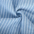 thumbnail image 6 of WTXUE Button-Up Shirts Short Sleeve, Notch Neck Shirts for Men Button Down Summer Beach Shirt Vacation Shirts Cotton Striped, Hawaiian Shirt Linen Shirts, Workwear for Men Blue L, 6 of 7