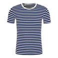 thumbnail image 7 of Bibifish Womens Tshirts Summer Casual Stripe Print Soft Smooth Crewneck Short-Sleeve Tshirts Classic Daily Wear Casual Sports Streetwear Soft Tees, 7 of 7