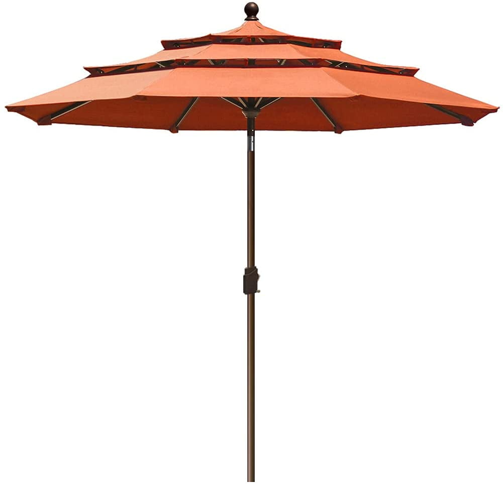 EliteShade 9Ft 3 Tiers Market Umbrella Patio Umbrella Outdoor Table