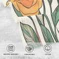 thumbnail image 5 of Yayeee 2 Pack Hand Towels for Bathroom 100% Cotton 16" x 28" Soft Absorbent Kitchen Towel, Hand Drawn Floral, 5 of 7