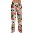 thumbnail image 3 of Mens Pajama Pants Comfy Lounge Pant Sleepwear Pants Pjs Bottoms Jogger Trousers with Pockets and Button Fly, 3 of 8