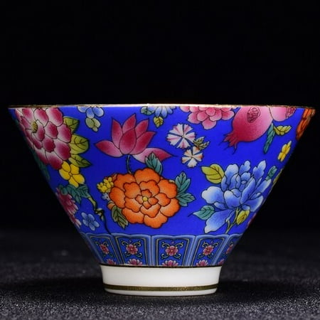 

Ceramic Tea Cup Master Cup Single Cup Enamel Blue and White Tea Set Wanhua Tea Cup Kung Fu Tea Cup Tea Set