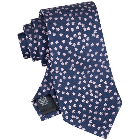 Tommy Hilfiger Men's Ditsy Floral Tie Necktie Navy Pink