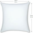 thumbnail image 4 of 26" x 26" Throw Pillowcases (Cover Only) - 85/15 Nylon, Spandex - Luxurious, Silky, Stretchy & Soft - 1 Pcs Solid Color - A Perfect Choice for Couch Chairs Sofa Bed Adult or Kids Bedroom, White, 4 of 7
