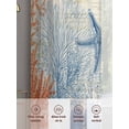 thumbnail image 6 of Summer Ocean Sheer Curtains 2 Panels Set Vintage Nautical Sea Watercolor Orange Blue Starfish Corals Sheer Window Curtains Light Filtering Rod Pocket Voile Drapes for Bedroom Living Room 52"X96", 6 of 8