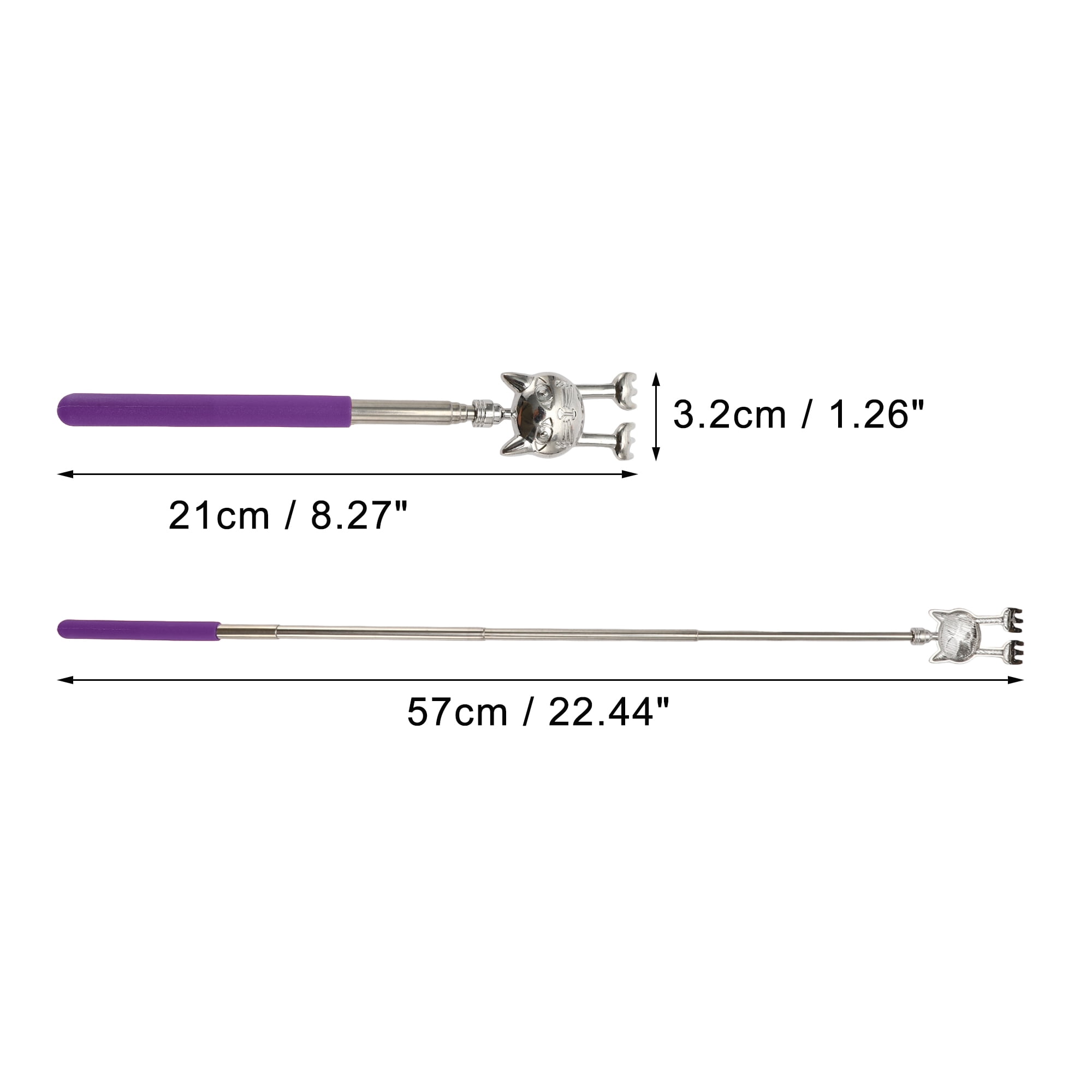 Unique Bargains 1 Pc Telescopic Back Scratcher for Bathroom Business Travel Hotel Purple