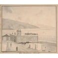 thumbnail image 2 of Alfred Diston 17x15 Gold Ornate Wood Frame and Double Matted Museum Art Print Titled - Fort Candelaria, Tenerife (1820), 2 of 4