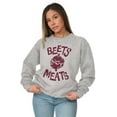 thumbnail image 4 of Beets Not Meats Clean Eating Veggie Unisex Plus Fleece Graphic Sweatshirt Brisco Brands 4X, 4 of 5