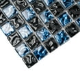 thumbnail image 3 of 5 pack Blue and Black 11.7-in. x 11.7-in. Polished Glass Mosaic Floor and Wall Tile (4.75 Sq ft/case), 3 of 5