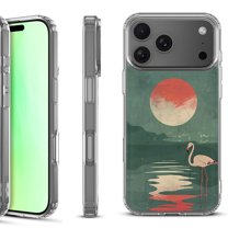 For iPhone 17 Pro Shockproof Protective Phone Case, by OneToughShield - Flamingo Sunset