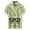 Green, variant on Spring Summer Casual Button Down Shirt Men's Easter Rabbit Print Short Sleeve Blue L