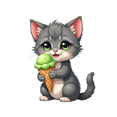 thumbnail image 3 of Cartoon Cat Stickers, Waterproof Cat Sticker for Water Bottle Laptop Phone Cases Planner Skateboard Luggage Helmet Party Favor Decor, Ideal for Adults Teens Teacher Rewards, 3 of 9