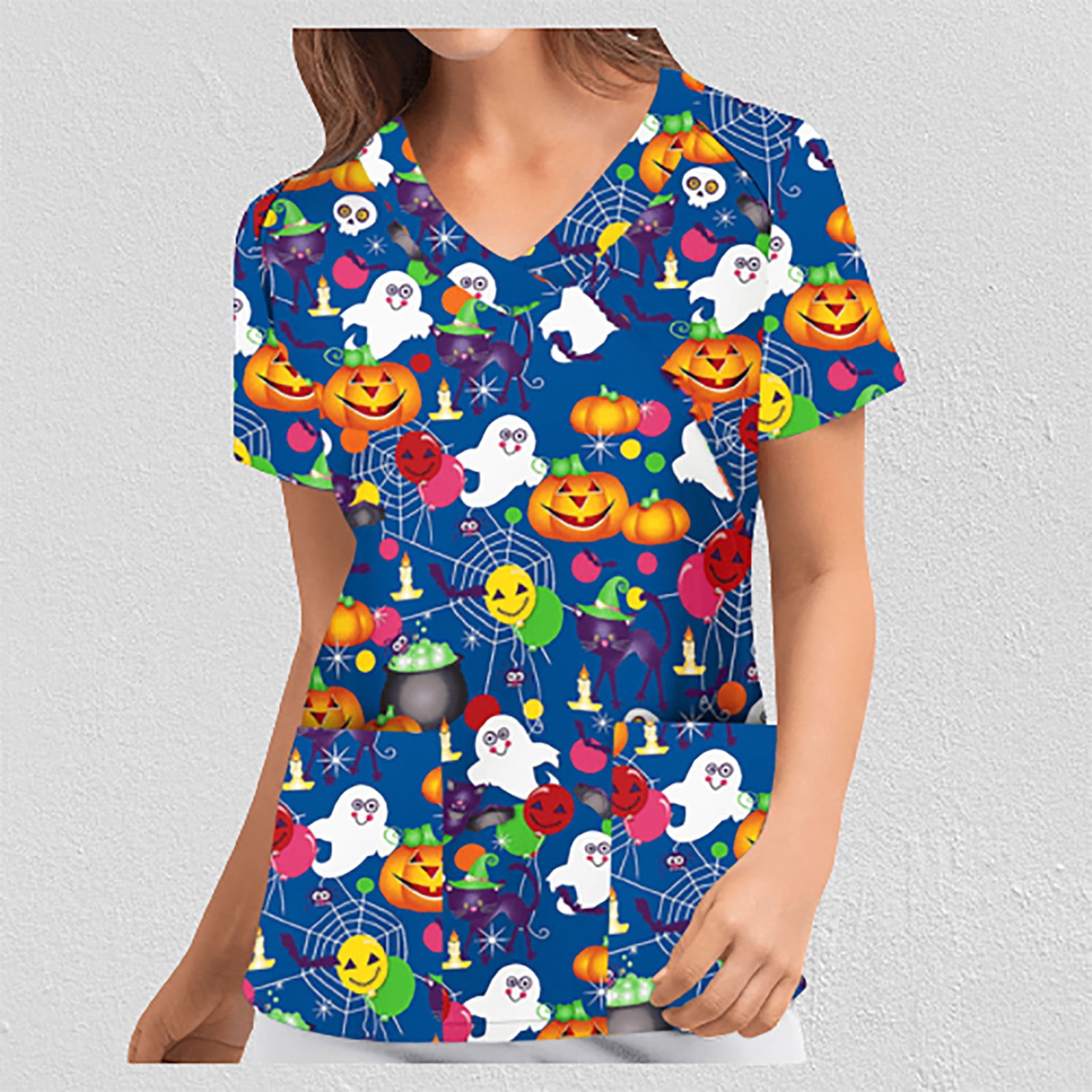 V-Neck Comfy Scrub Shirts Tunic Top 