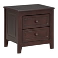 thumbnail image 6 of Tcbosik 2-Drawer Nightstand for Bedroom, Mid-Century Retro Classic Bedside Table, 19.3"L x 15.6"W x 19.7"H, Deep Walnut Finish, 6 of 7