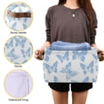 thumbnail image 3 of Yayeee Canvas Storage Basket with Handles for Shelves Fabric Bins Closet Organizer, Blue Butterfly, 3 of 8