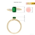 thumbnail image 5 of ANGARA Lab Grown 1 Ct Vintage Style Emerald Bypass Shank Engagement Ring for Women in 14K Yellow Gold (Size-7x5mm) | May Birthstone, Anniversary, Jewelry Gift for Women | Lab-Grown Emerald Ring, 5 of 9