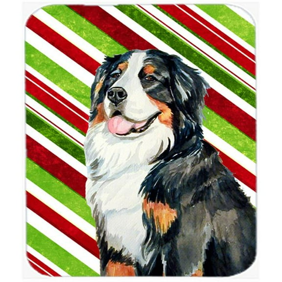 Bernese Mountain Dog Candy Cane Holiday Christmas Mouse Pad, Hot Pad Or Trivet
