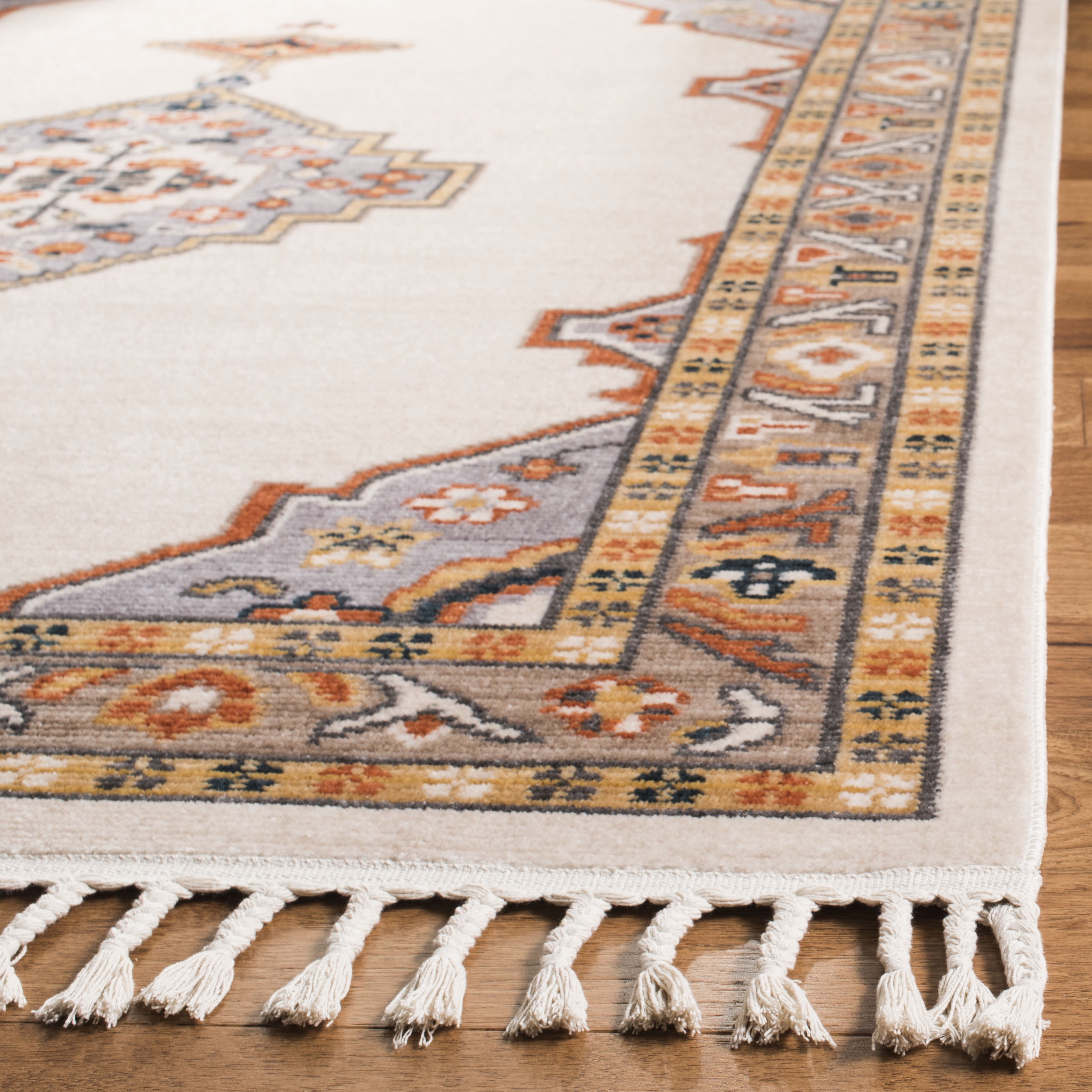 Safavieh Farmhouse Arline Southwestern Area Rug, Gray/Cream, 6'3" x 6'3" Square