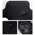 thumbnail image 5 of Sombrero de ventilador solar recargable | Gorra de protección solar impermeable de ala ancha | Cubrecuello ajustable de secado rápido | Senderismo al aire libre, pesca, jardinería | 3 velocidades de, 5 of 5