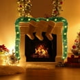 thumbnail image 6 of Tutuviw Christmas Tinsel Garland,16.4 ft Metallic Tinsel Garland with LED Light,Hanging Garland,Lighted Christmas Decoration for Christmas Tree Indoor Outdoor Decor,Green, 6 of 8
