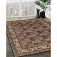 thumbnail image 3 of Ahgly Company Machine Washable Indoor Square Traditional Camel Brown Area Rugs, 6' Square, 3 of 7