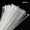 thumbnail image 3 of Unique Bargains 100pcs 24' 176 Lbs Cable Zip Ties Self-Locking Extra Long Nylon Cable Tie Wraps 3/8' for Cord Management, White, 3 of 6