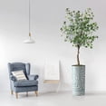 thumbnail image 3 of Artificial Tree in Geometric Pattern Planter, Fake Eucalyptus Silk Tree for Indoor and Outdoor Home Decoration - 66" Overall Tall (Plant Pot Plus Tree), 3 of 5