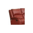 thumbnail image 7 of Faux Leather Upholstered Metal Loveseat with Dual Recliner, Red, 7 of 7