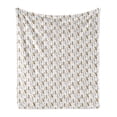 thumbnail image 1 of Botanical Soft Flannel Fleece Throw Blanket, Continuous Nature Pattern with Spring Pussy-willow Branch, Cozy Plush for Indoor and Outdoor Use, 50" x 70", Pale Coffee Cinnamon, by Ambesonne, 1 of 5