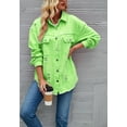 thumbnail image 5 of Solid Color Distressed Jacket, Green, Small, 5 of 5