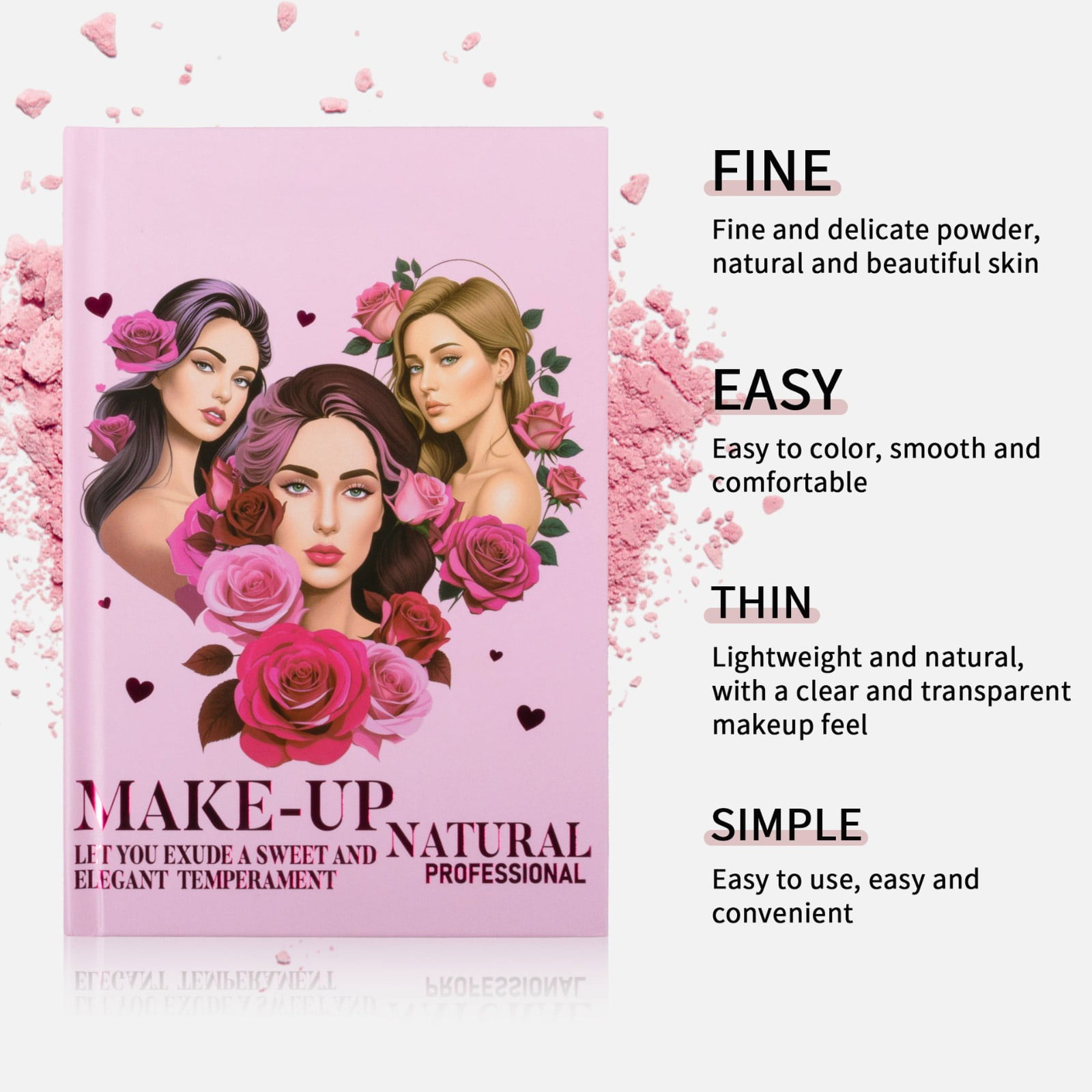 Eyeshadow Palette 24 Color Book Style Makeup Palette with 5 Layers, Multi-functional Eyeshadow Blush Highlighter Kit for Professional Makeup