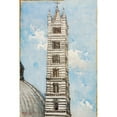 thumbnail image 2 of Cass Gilbert 11x14 Black Ornate Wood Framed Double Matted Museum Art Print Titled: Cathedral Tower, Siena (1927), 2 of 5