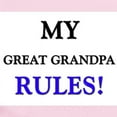 thumbnail image 2 of CafePress - My GREAT GRANDPA Rules! Infant Bodysuit - Baby Light Bodysuit, Size Newborn - 24 Months, 2 of 4