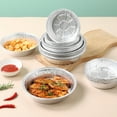 thumbnail image 3 of Limei 6" Inch Round Tin Foil Pans Disposable Aluminum, Freezer & Oven Safe - For Baking, Cooking, Storage, Roasting, & Reheating, Pack of 10, 3 of 6
