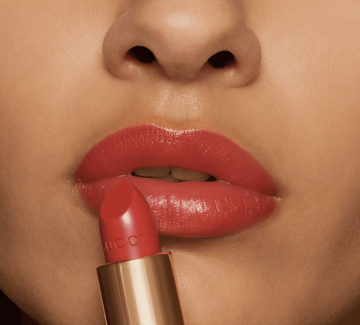GUCCI Rouge à Lèvres Voile Lip Colour Sheer 505 Janet Rust Floral