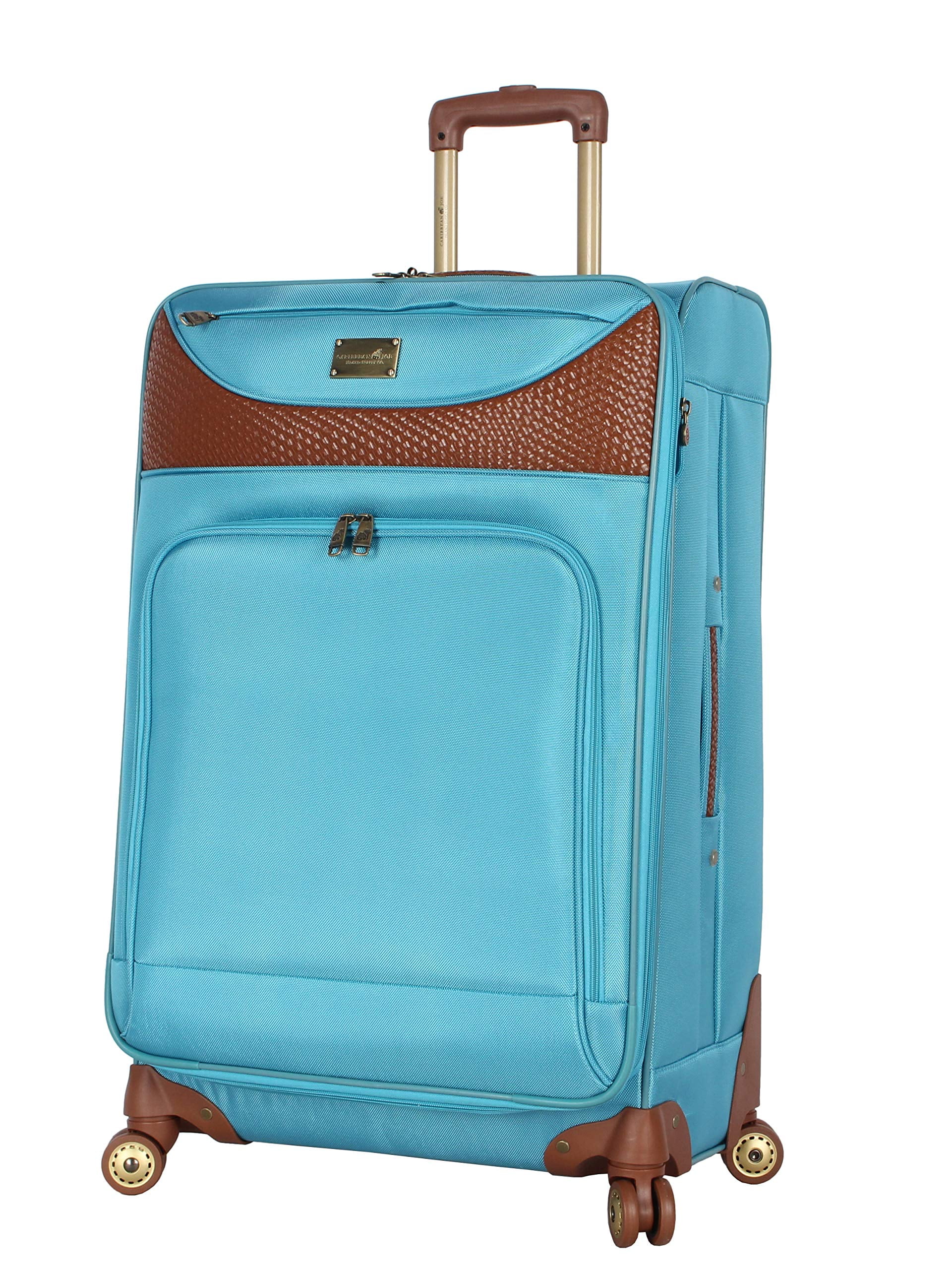 Caribbean Joe Luggage Castaway Large Expandable Suitcase With Spinner Wheels Royal Blue 
