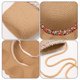 thumbnail image 3 of 52-54 cm circunferencia del sombrero protector solar de verano para niños sombrero para el sol sombrero de paja de encaje conjunto de sombrero para el sol y bolsa de paja, caqui, 3 of 5