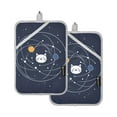 thumbnail image 7 of Yayeee Pot Holders Kitchen Heat Resistant with Pocket 7"x9.8" Cotton Oven Cooking Hot Pads, White Cat Planet, 7 of 7