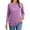 Purple, variant on FAIWAD Womens Tops Casual Loose 3/4 Sleeve Round Neck Lace Eyelet Blouses Dressy Work Plain Basic Tees