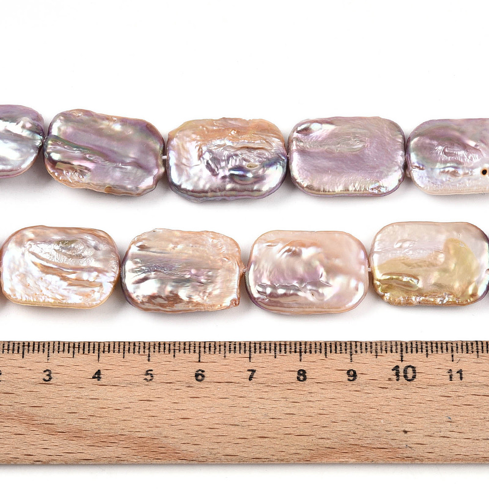 Baroque Natural Keshi Pearl Beads Strands Cultured Freshwater Pearl23~27x17~19x3.5~9.5mm Hole: 0.7mm 16.14~16.73 inch(41~42.5cm)