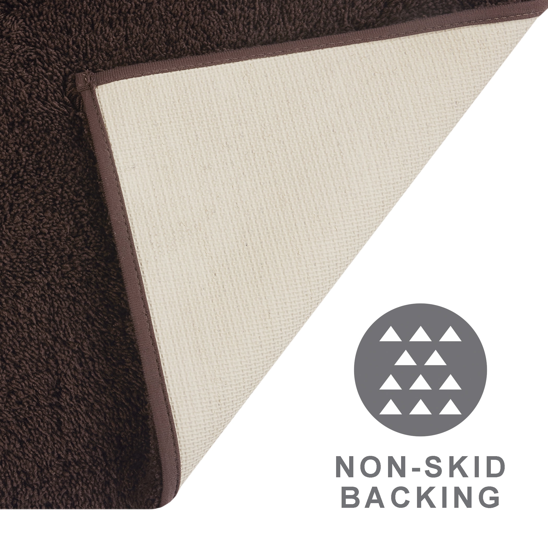 Mainstays Performance Recycled Polyester 3 Piece Bath Rug Set, Brown Basket