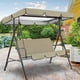 thumbnail image 3 of Swing Canopy with Seat Cushion Cover Set - Waterproof Polyester Top Swing Replacement Canopy Cover UV Block Sun Shade, 3 of 4