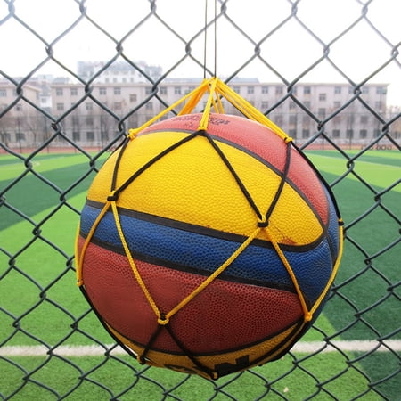 Worgeous 5Pcs Multi-function Basketball Bags Wear-resistant Mesh Bags Nylon Net Bags Ball Accessory